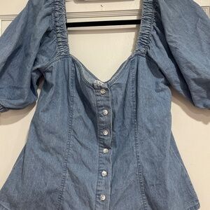 Off Shoulder Denim top pre-owned